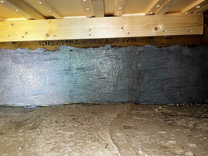 施工後の床下基礎