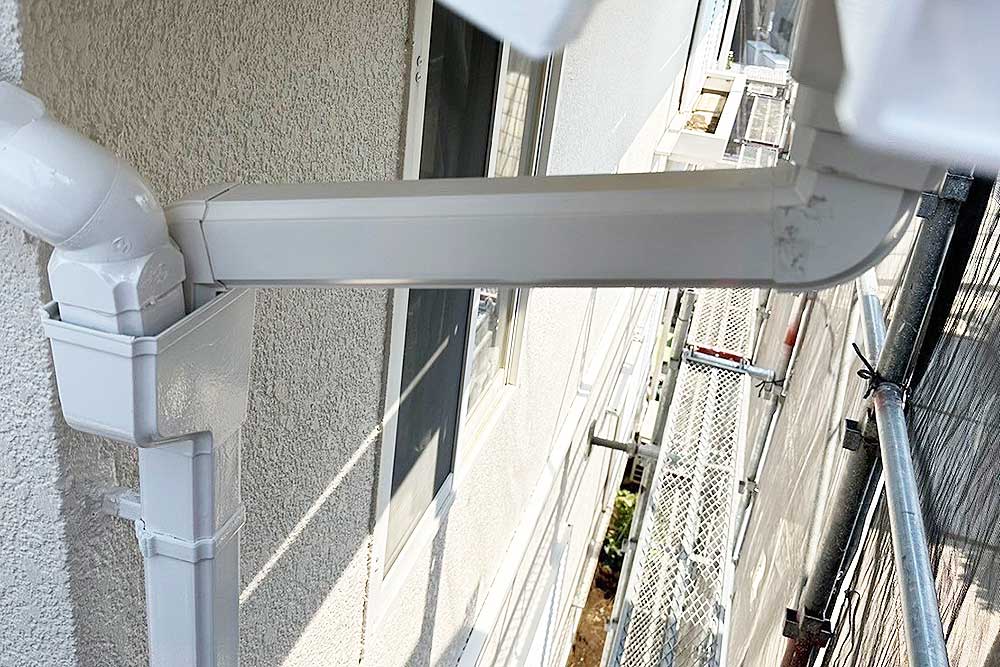 塗装後の外壁・雨樋
