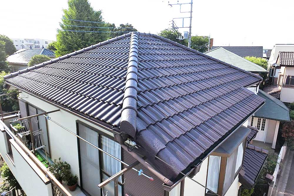 塗装後の屋根