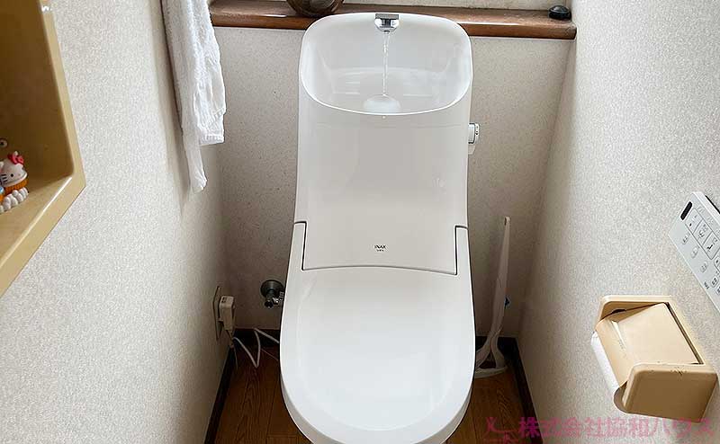 トイレ本体を設置して完了