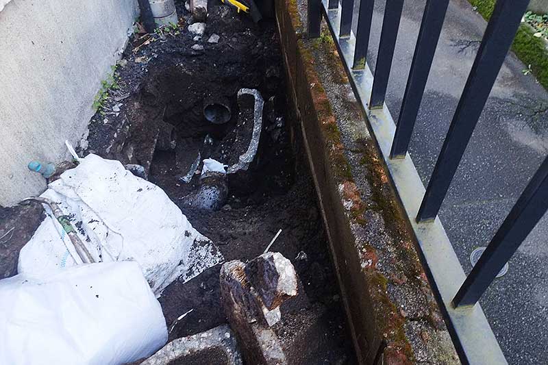 コンクリート桝の解体撤去