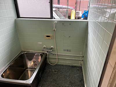 施工前の水栓