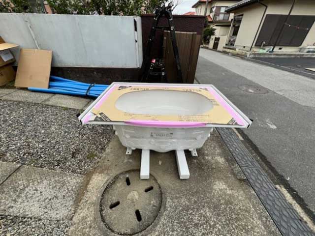 部材運び込み