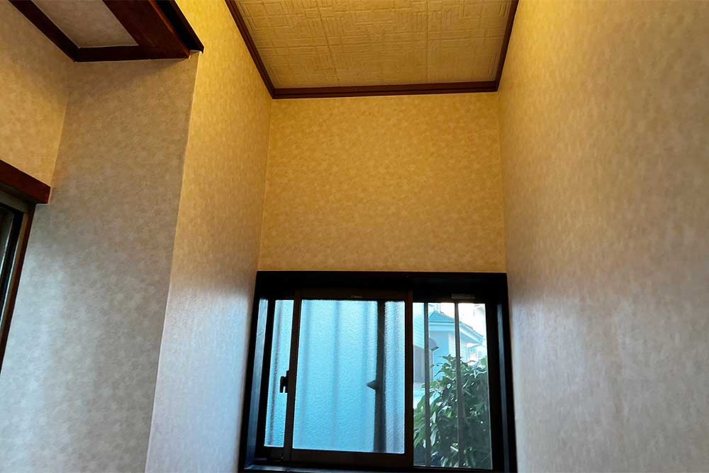 施工後のトイレ壁紙