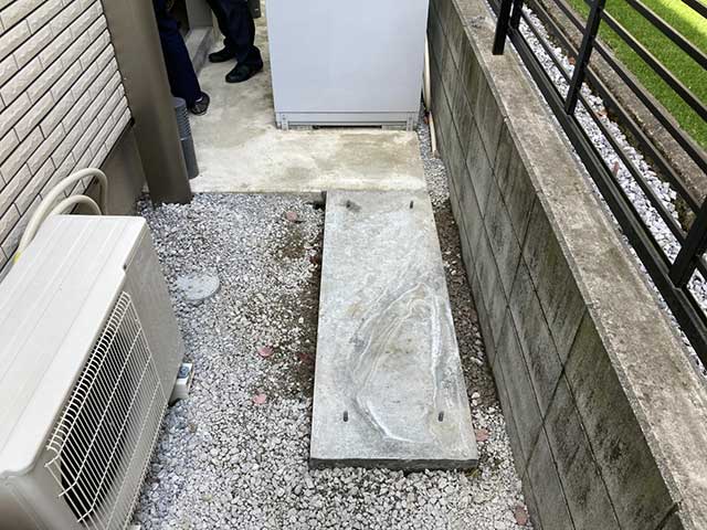 アンカーボルト用の下穴