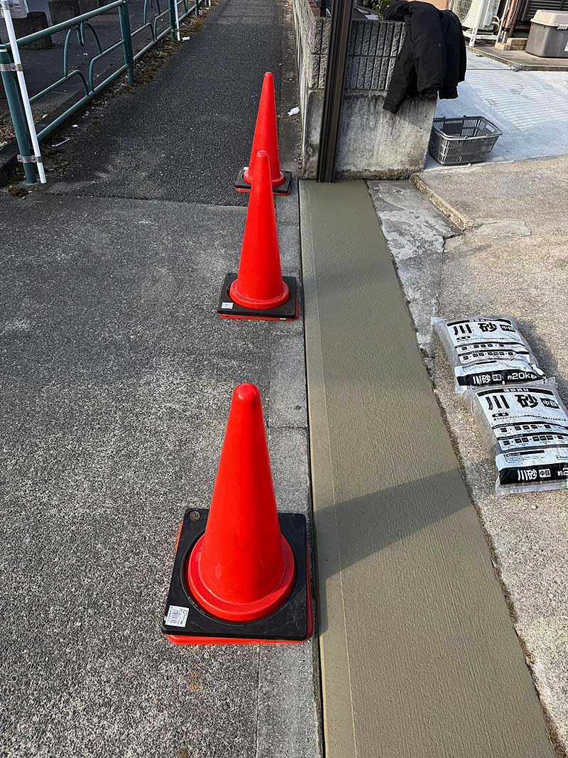 新しくコンクリート打設