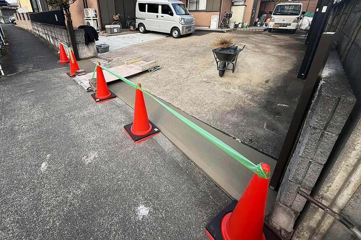 新しくコンクリート打設