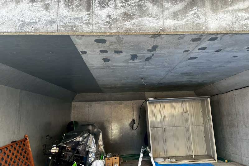 施工前の地下車庫・擁壁車庫