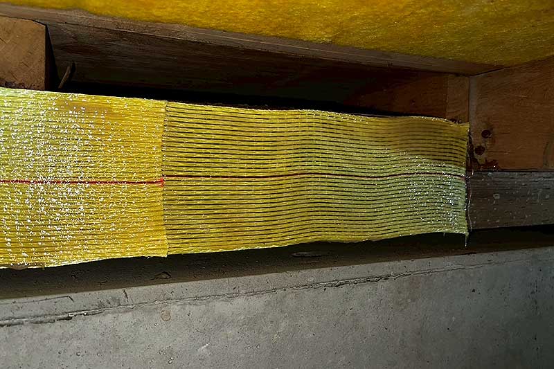 アラミドとタフロンウッドで施工した床下木部