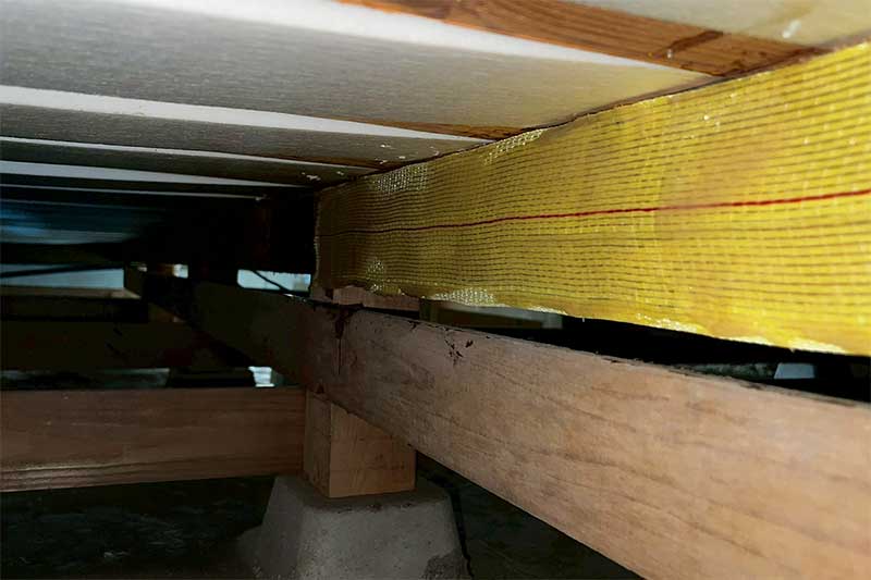 アラミドとタフロンウッドで施工した床下木部