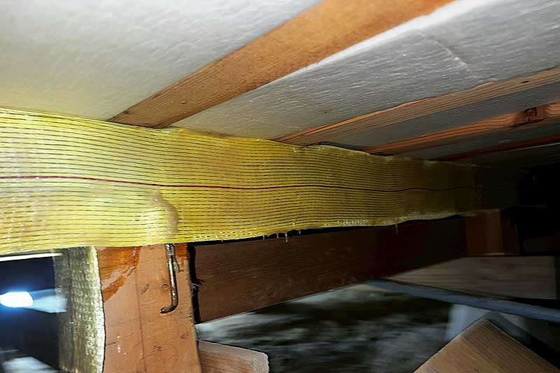 アラミドとタフロンウッドで施工した床下木部