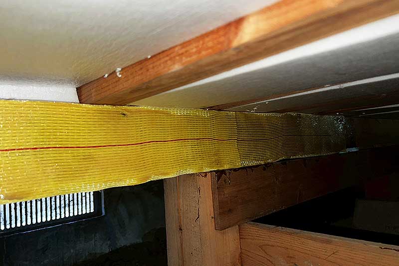 アラミドとタフロンウッドで施工した床下木部
