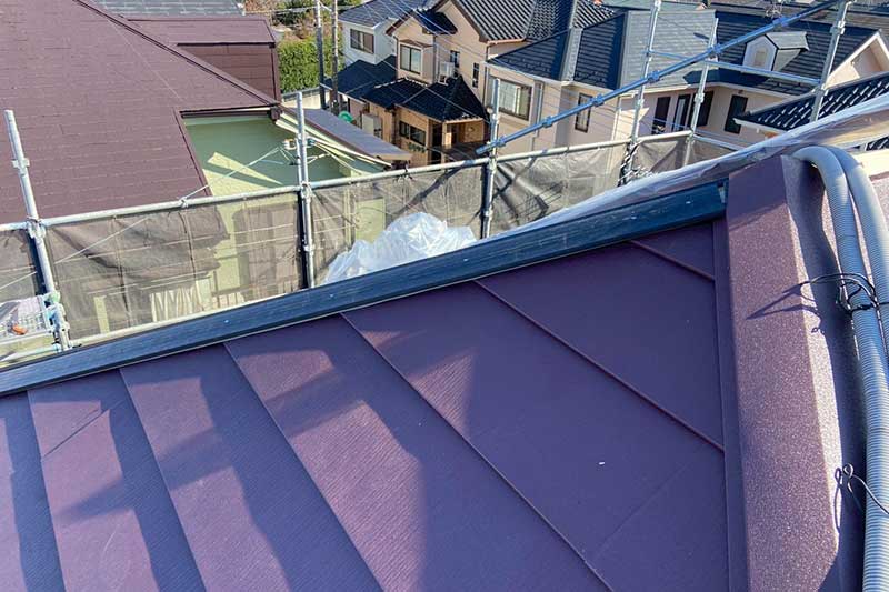 エコランバー・棟板金の取付け