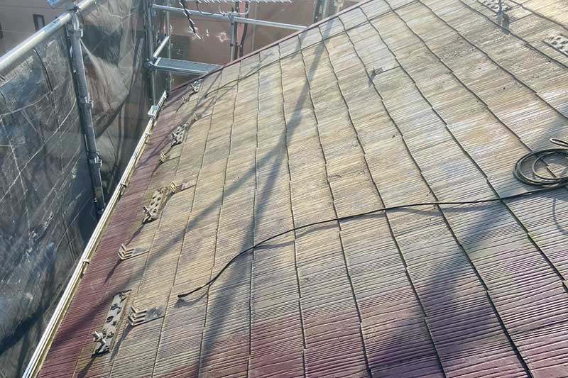 太陽光パネル・架台を取り外した屋根