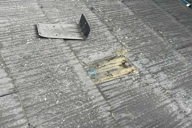 既存の雪止め撤去