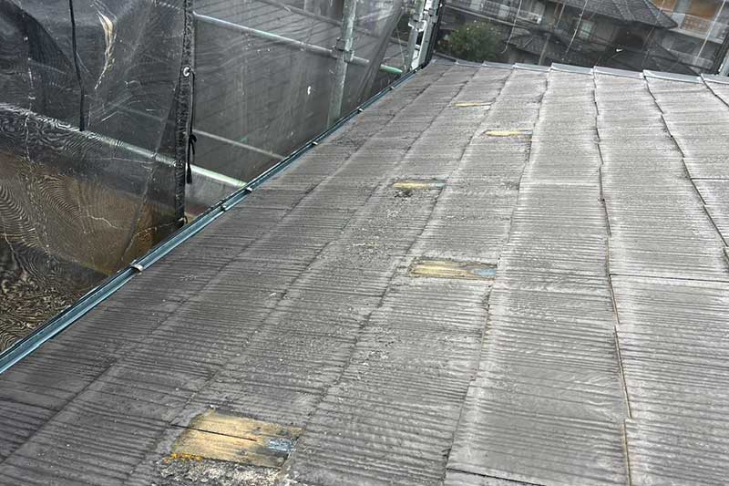 既存の雪止め撤去