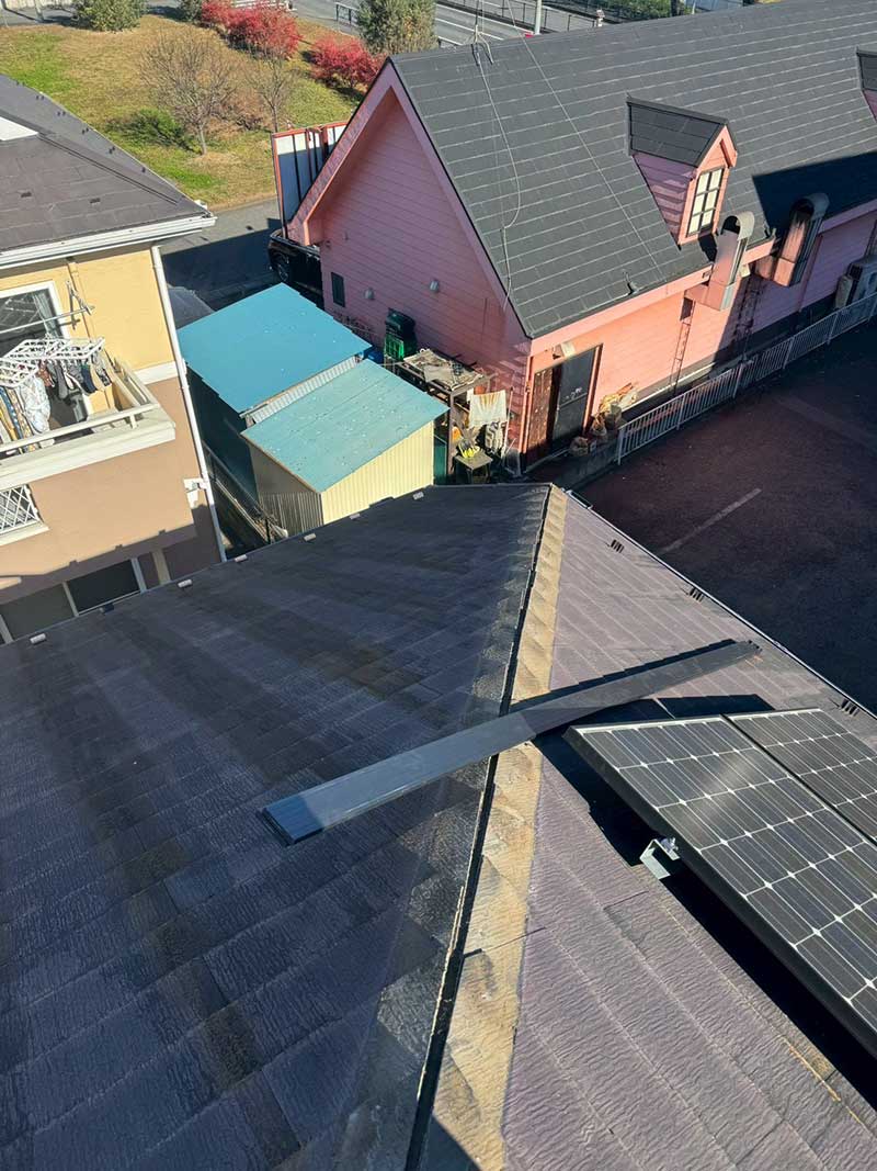 既存の棟板金と貫板の解体・撤去