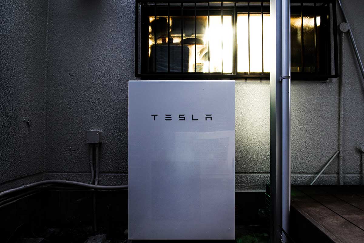 設置後のテスラ（TESLA）製蓄電池Powerwall