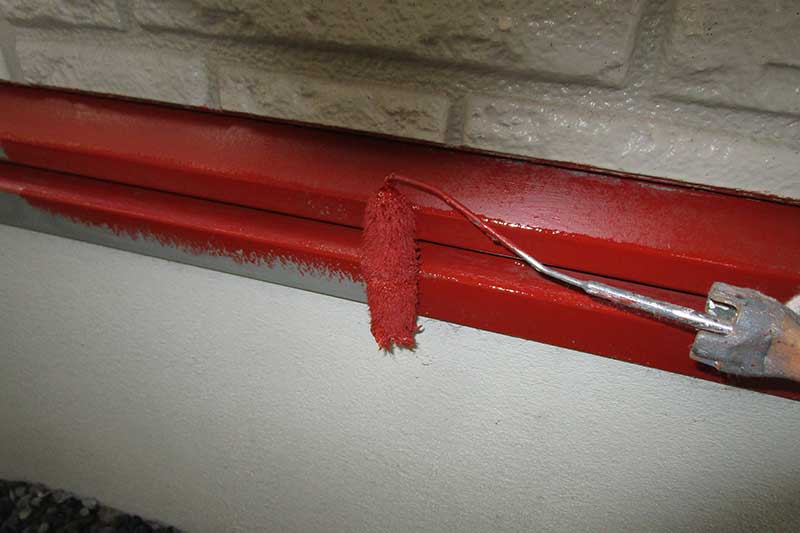 水切りの錆止め塗装