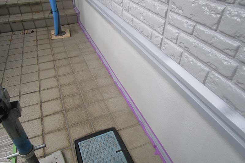 玄関タイル目地補修