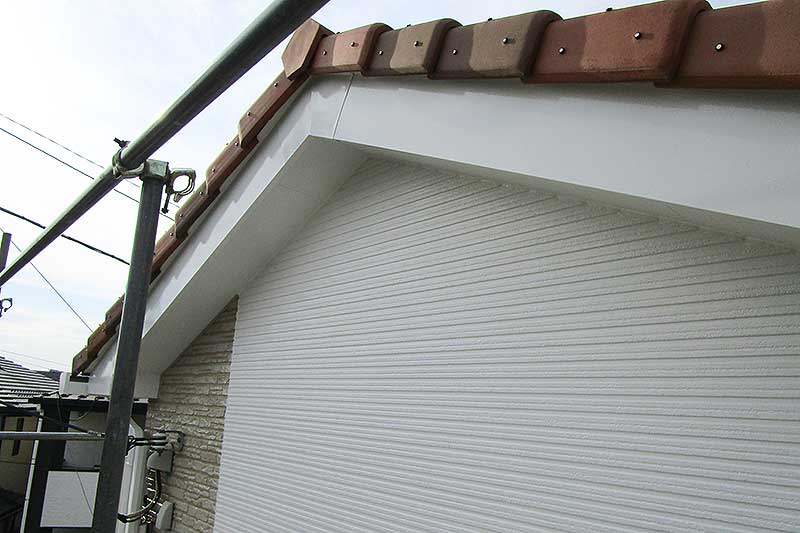 塗装後の破風・外壁