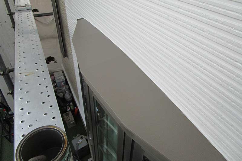 庇の上塗り完了