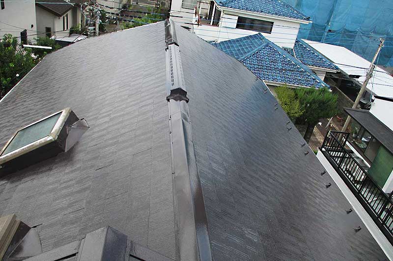 塗装後の大屋根