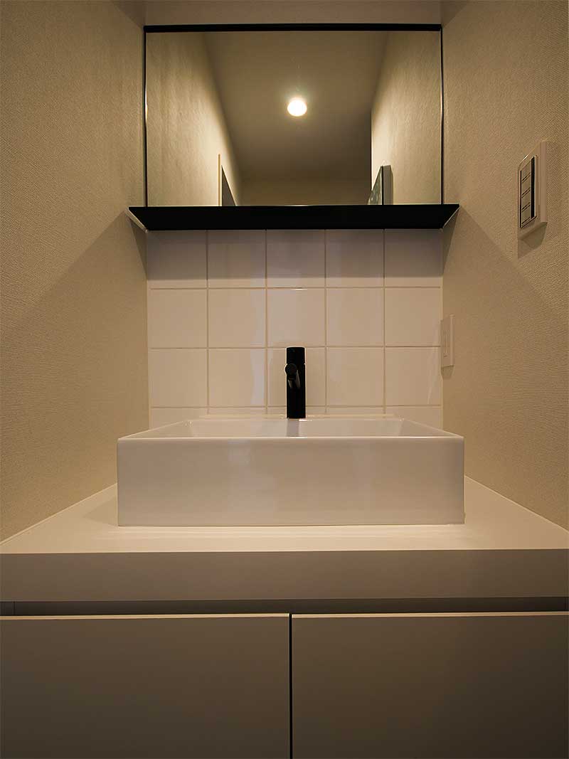 リフォーム後の洗面台