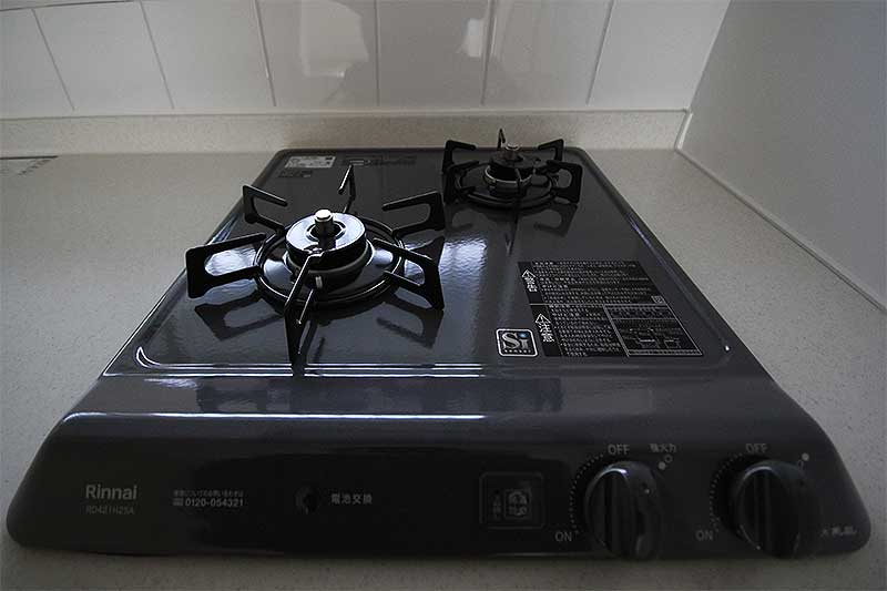 リフォーム後のキッチンガスコンロ