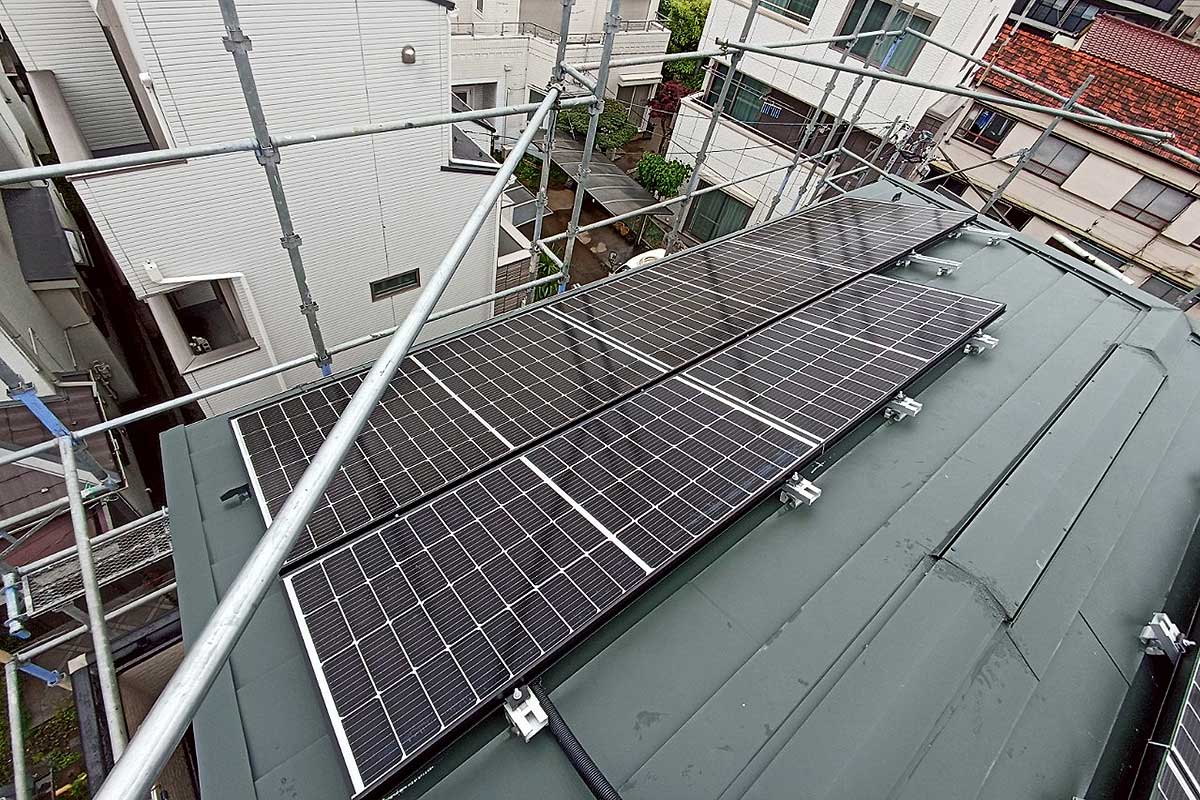 太陽光を設置した屋根