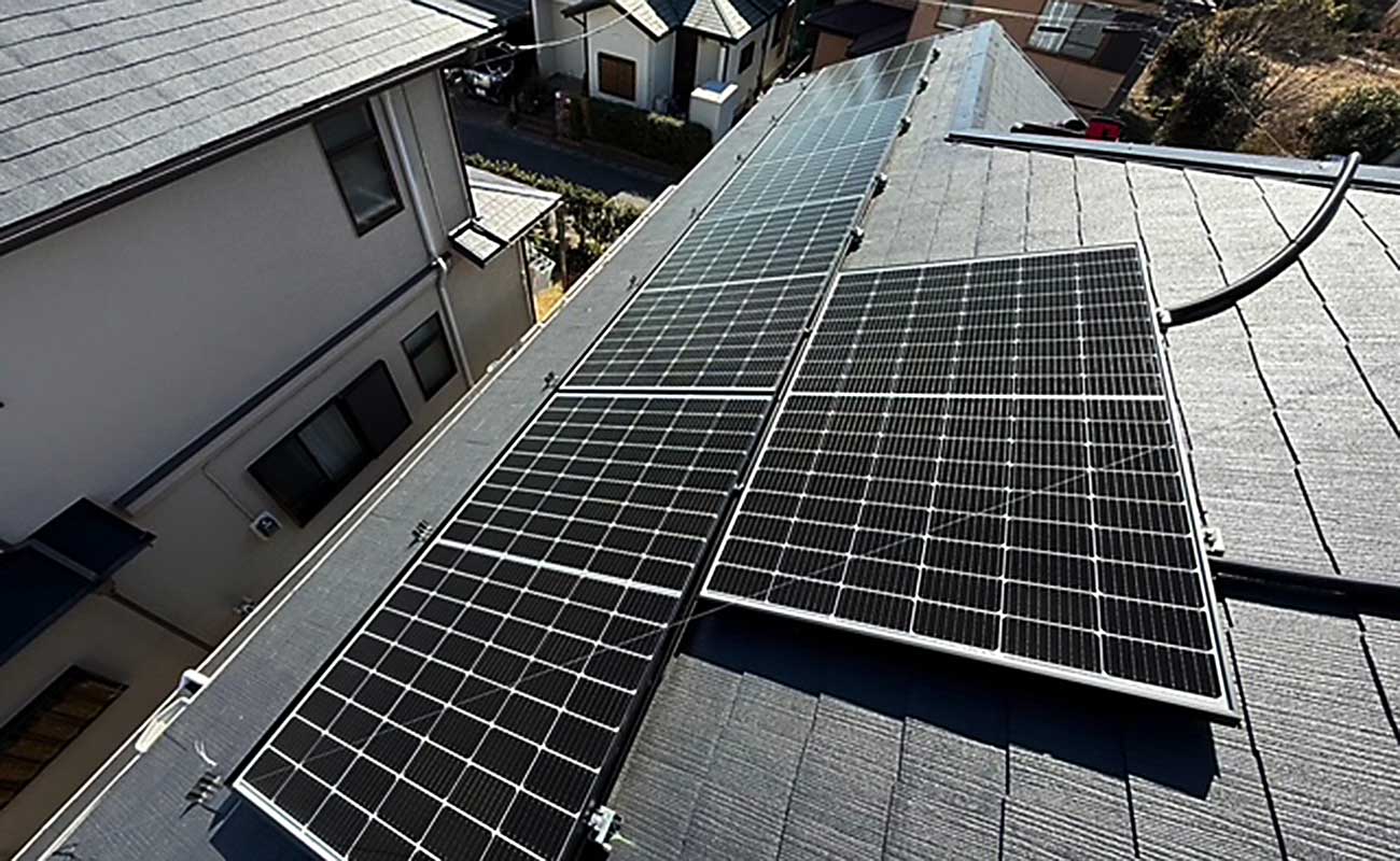 設置後の太陽光発電システム