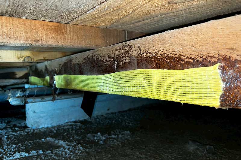 アラミドとタフロンウッドで施工した床下木部