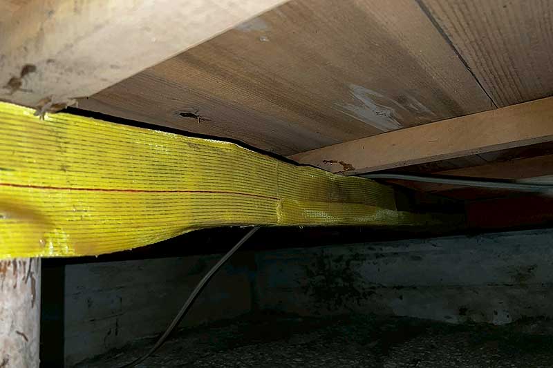 アラミドとタフロンウッドで施工した床下木部