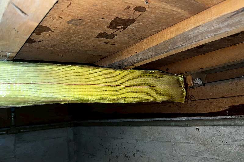 アラミドとタフロンウッドで施工した床下木部