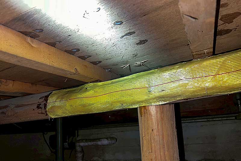 アラミドとタフロンウッドで施工した床下木部