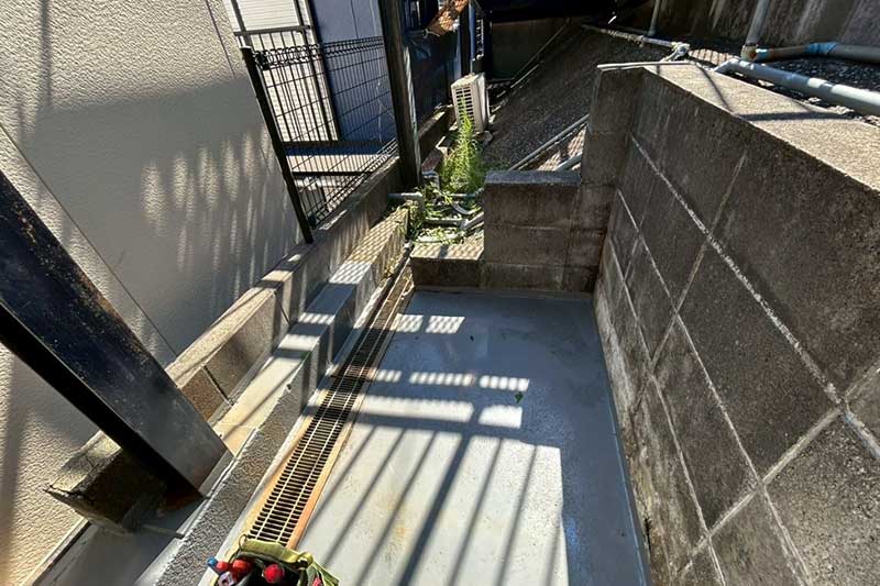 蓄電池スマートスター設置前の外構部分