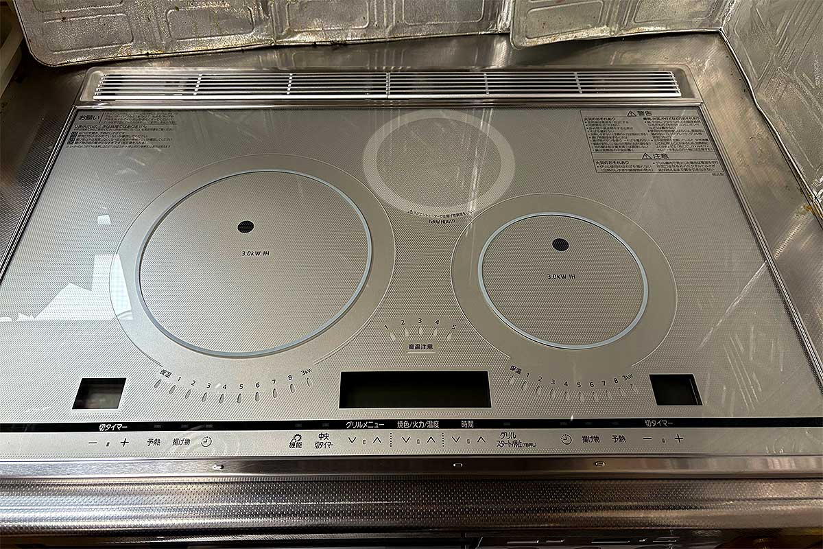 交換後のIHクッキングヒーター