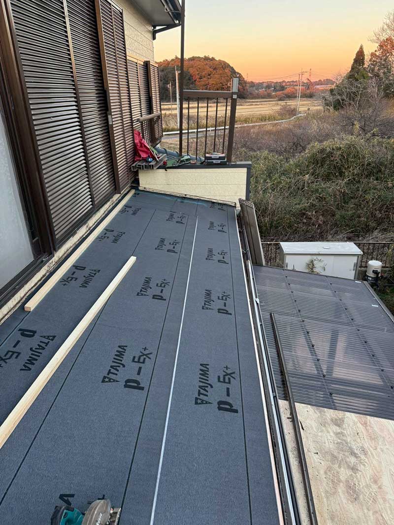 ルーフィング敷設