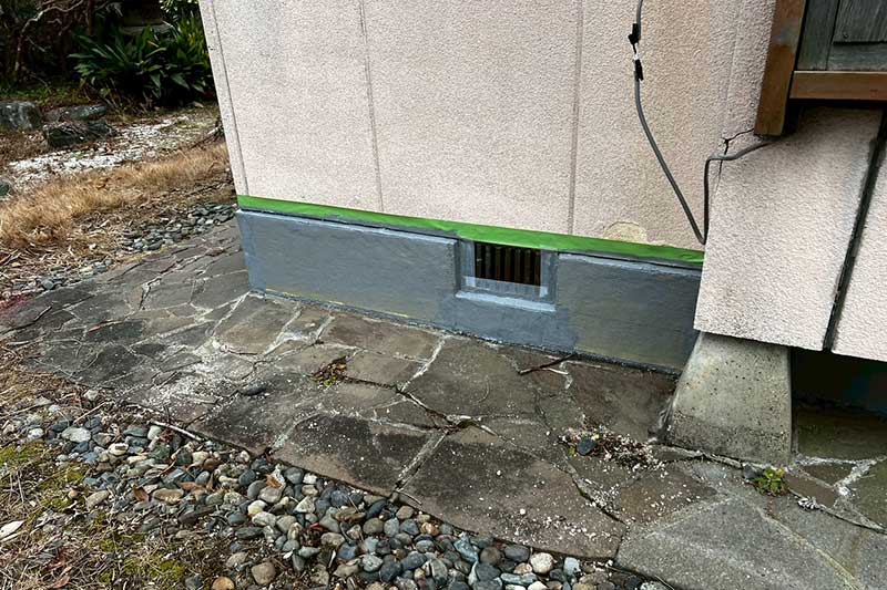 アラミド繊維の上からタックダイン上塗り塗布