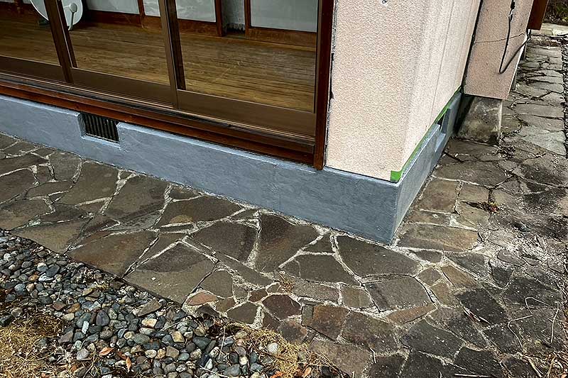 アラミド繊維の上からタックダイン上塗り塗布