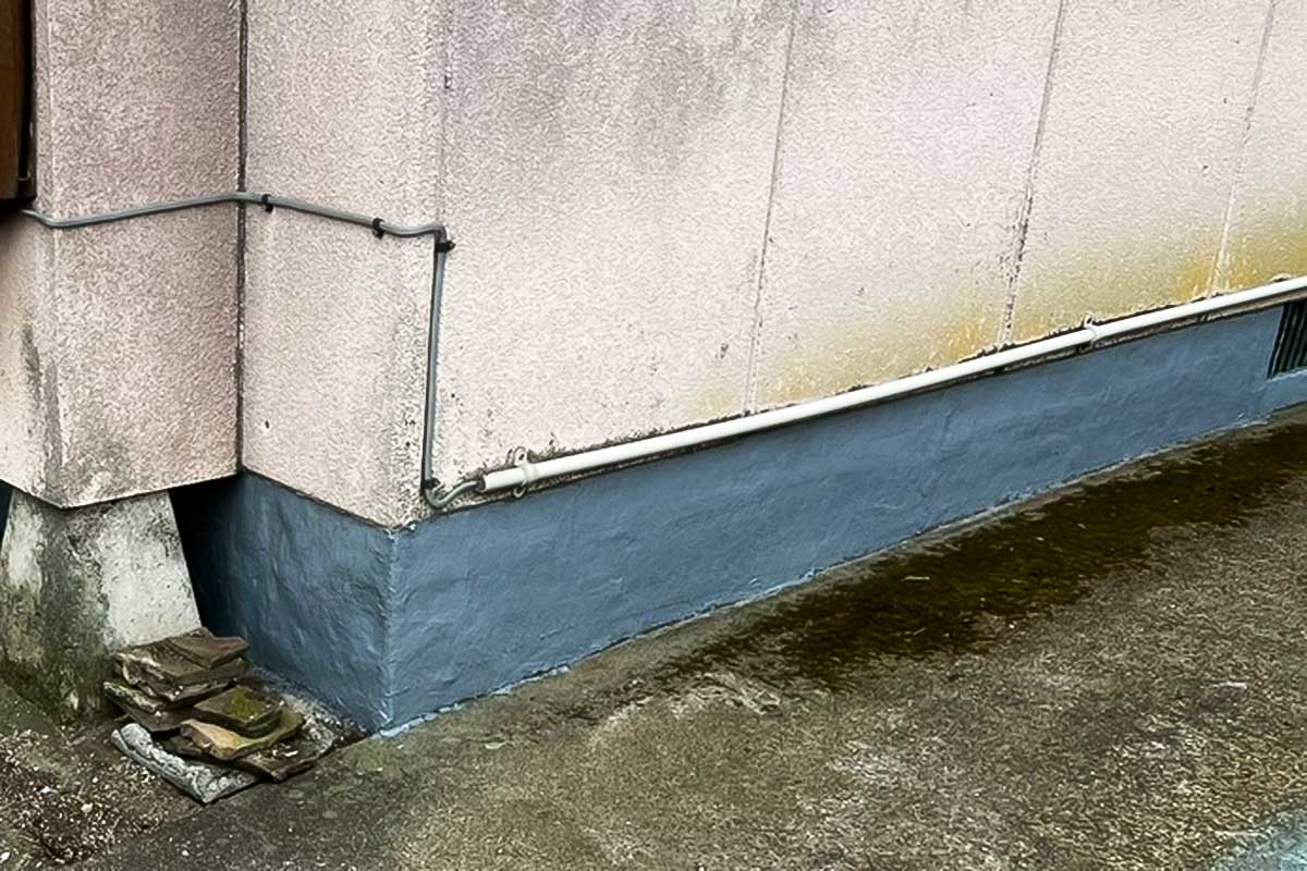 基礎補強施工後の外基礎