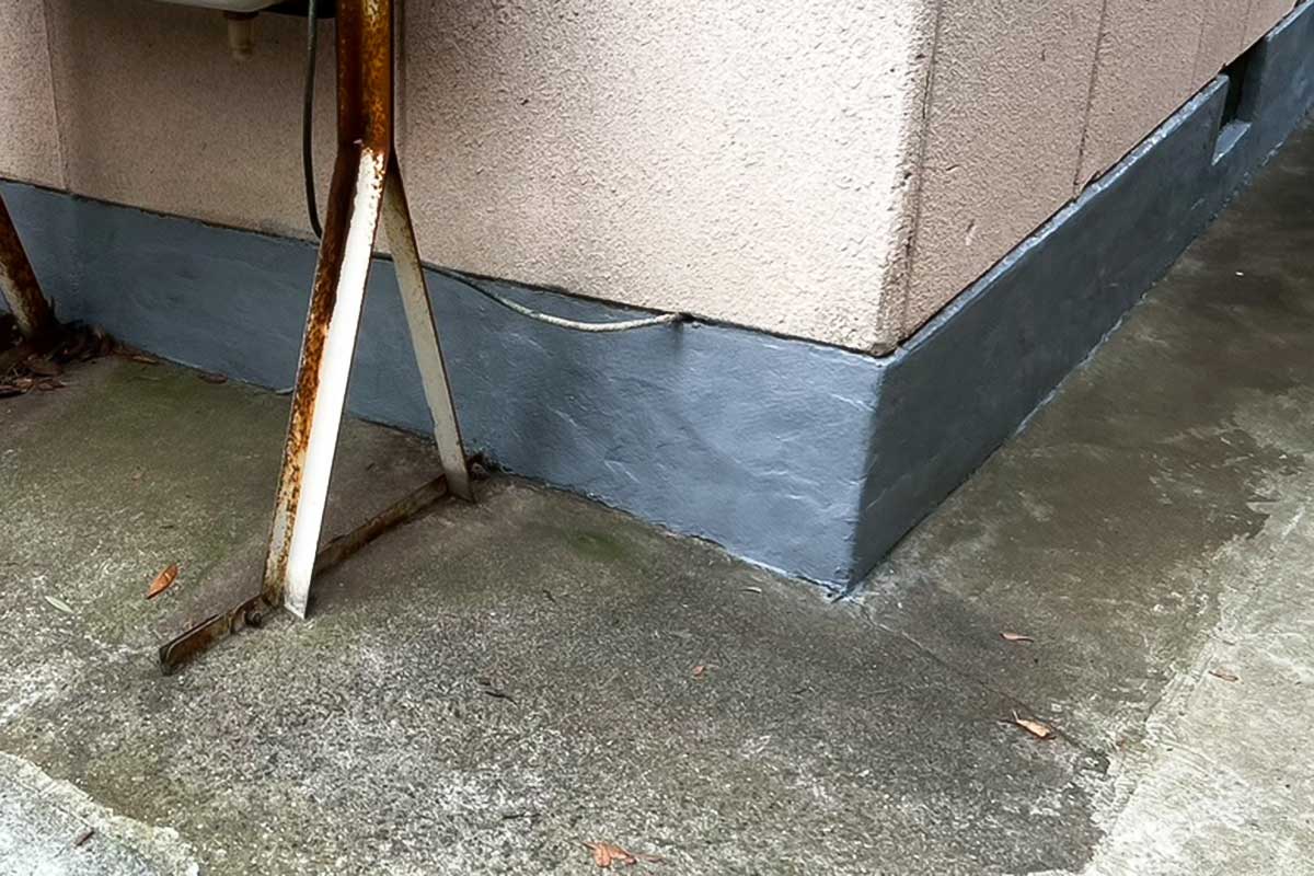 基礎補強施工後の外基礎