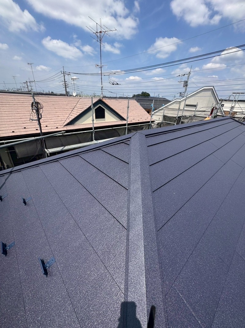ガルバ張り込み完了後の屋根