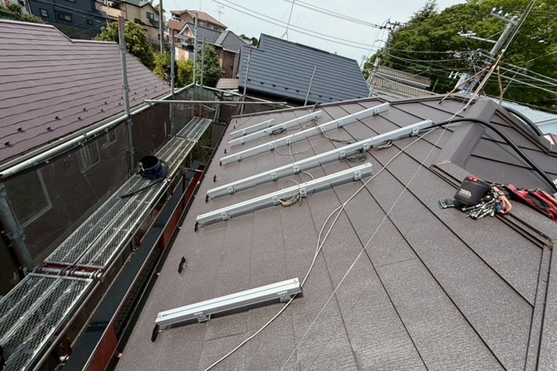 カバー工法・太陽光再設置後の屋根