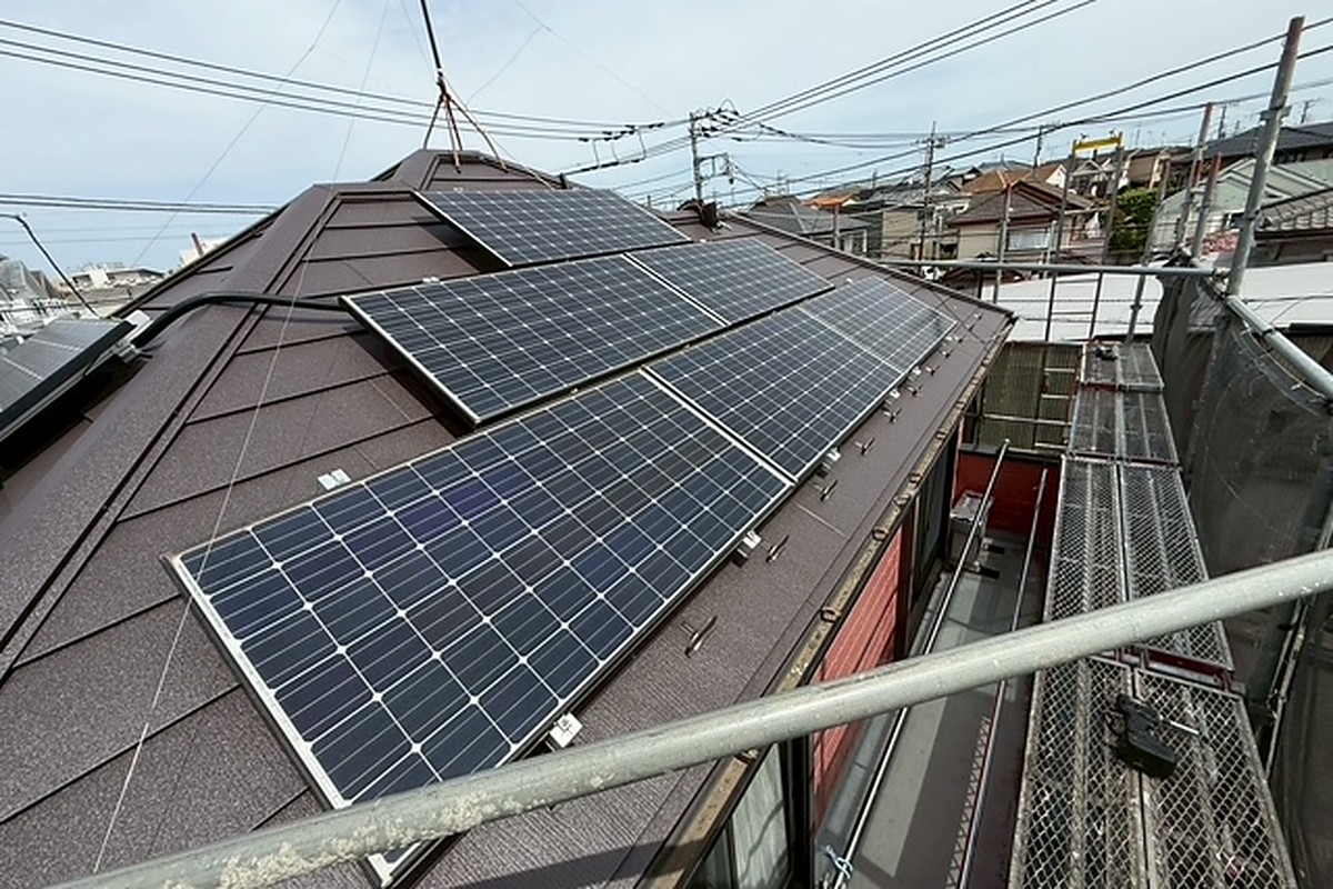 カバー工法・太陽光再設置後の屋根