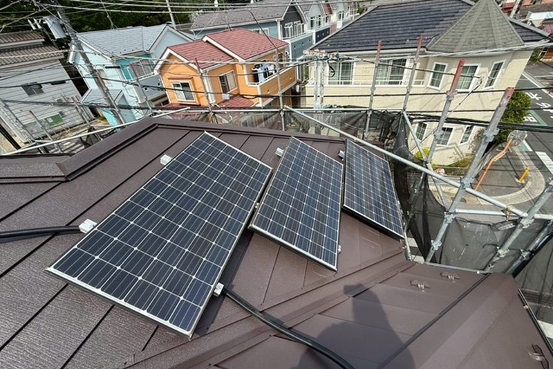 カバー工法・太陽光再設置後の屋根