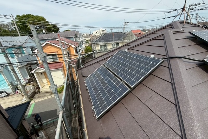 カバー工法・太陽光再設置後の屋根