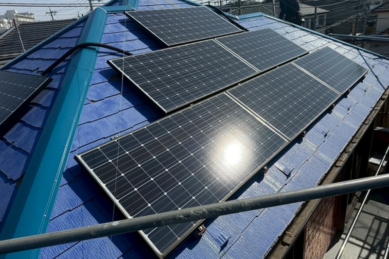 太陽光パネルを取り外した屋根