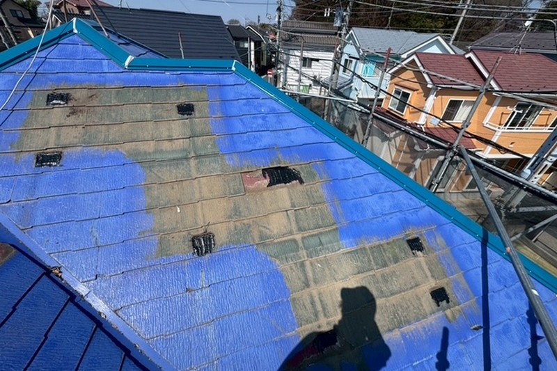 太陽光パネルを取り外した屋根