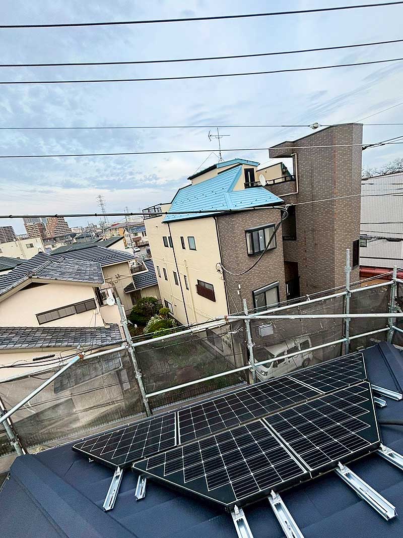 カバー工法・太陽光再設置後の屋根